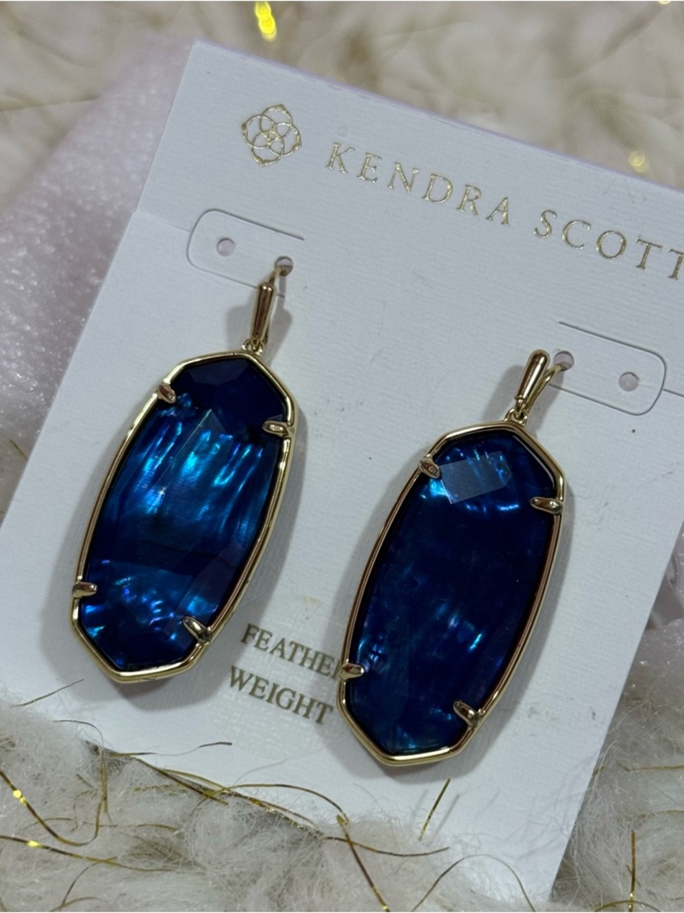 Kendra Scott Deep Blue Elle Statement Drop Earrings